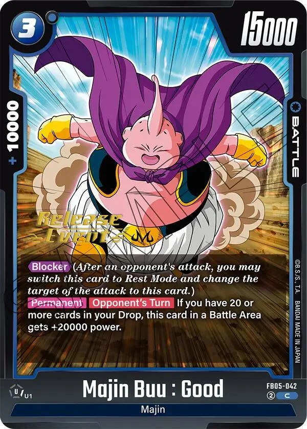 Majin Buu : Good, New Adventure Release Event Cards FB05-042