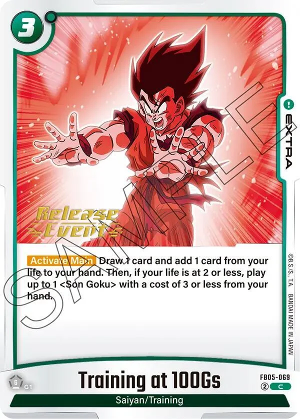 Training at 100Gs, New Adventure Release Event Cards FB05-069