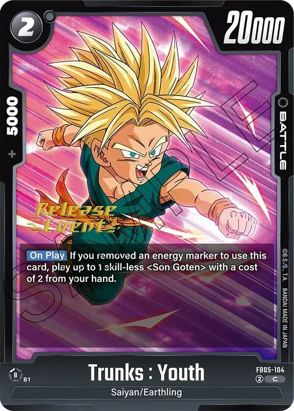 Trunks : Youth, New Adventure Release Event Cards FB05-104