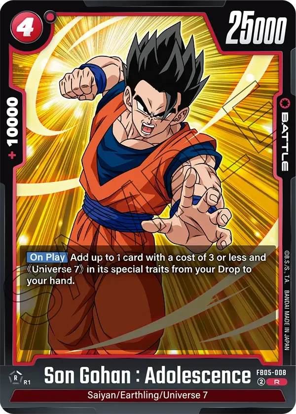 Son Gohan : Adolescence, New Adventure FB05-008