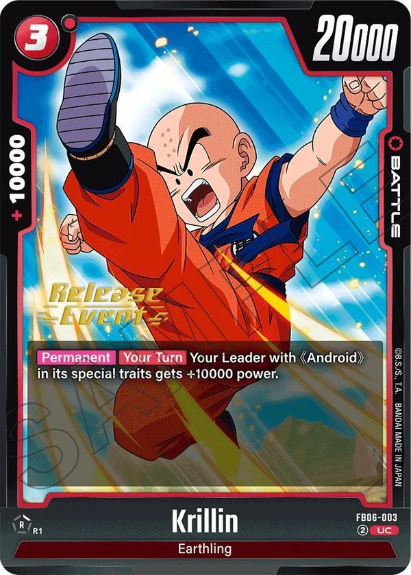 Krillin, Rivals Clash Release Event Cards FB06-003