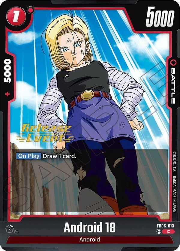 Android 18, Rivals Clash Release Event Cards FB06-013