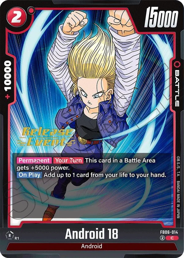 Android 18, Rivals Clash Release Event Cards FB06-014