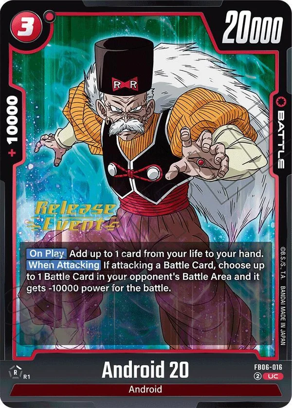 Android 20, Rivals Clash Release Event Cards FB06-016
