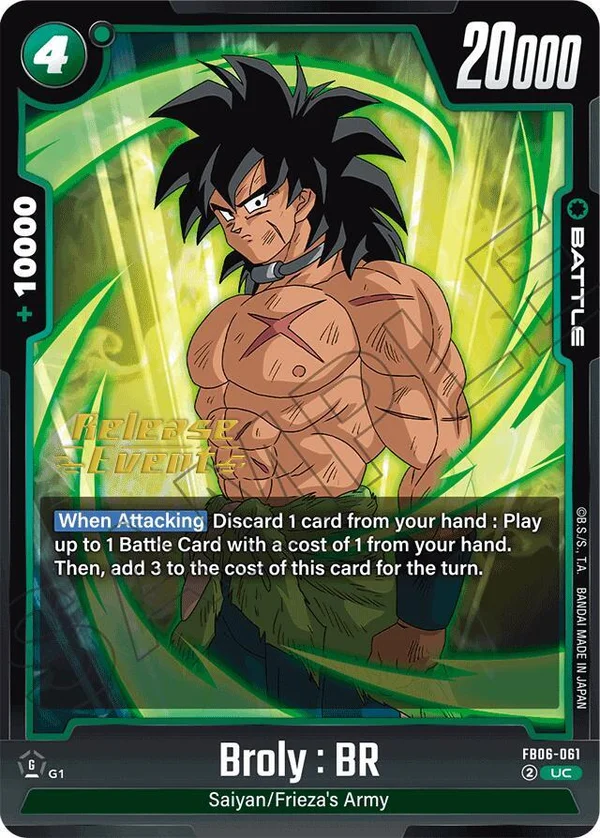 Broly : BR, Rivals Clash Release Event Cards FB06-061
