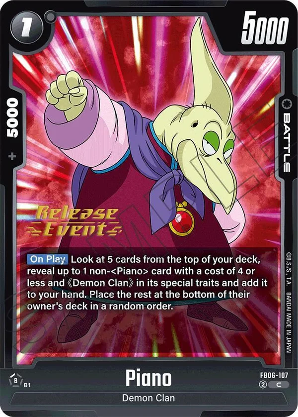 Piano, Rivals Clash Release Event Cards FB06-107