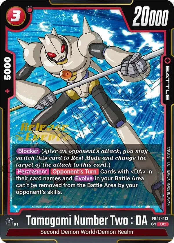 Tamagami Number Two : DA, Wish For Shenron Release Event Cards FB07-013