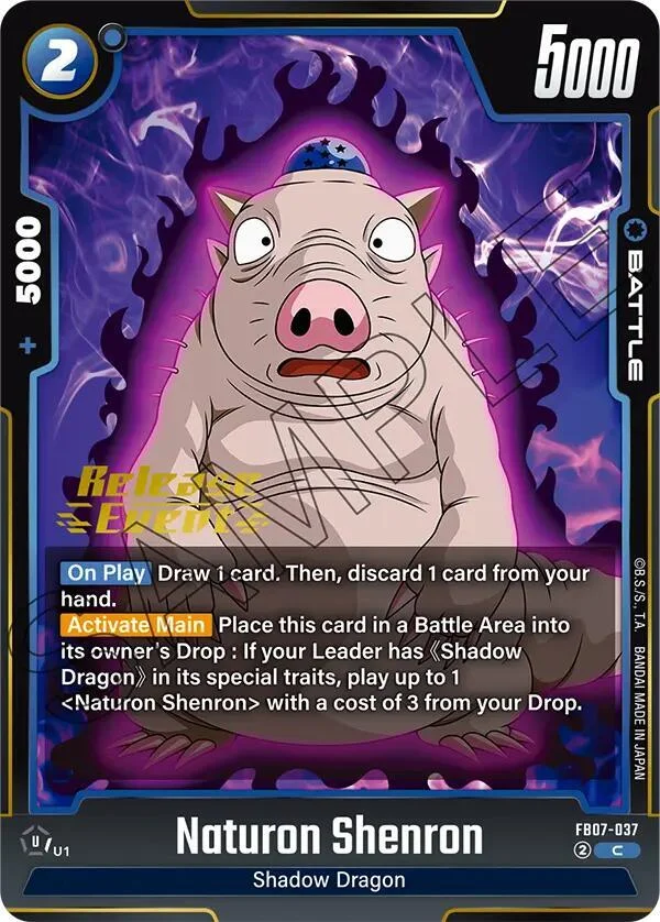Naturon Shenron, Wish For Shenron Release Event Cards FB07-037