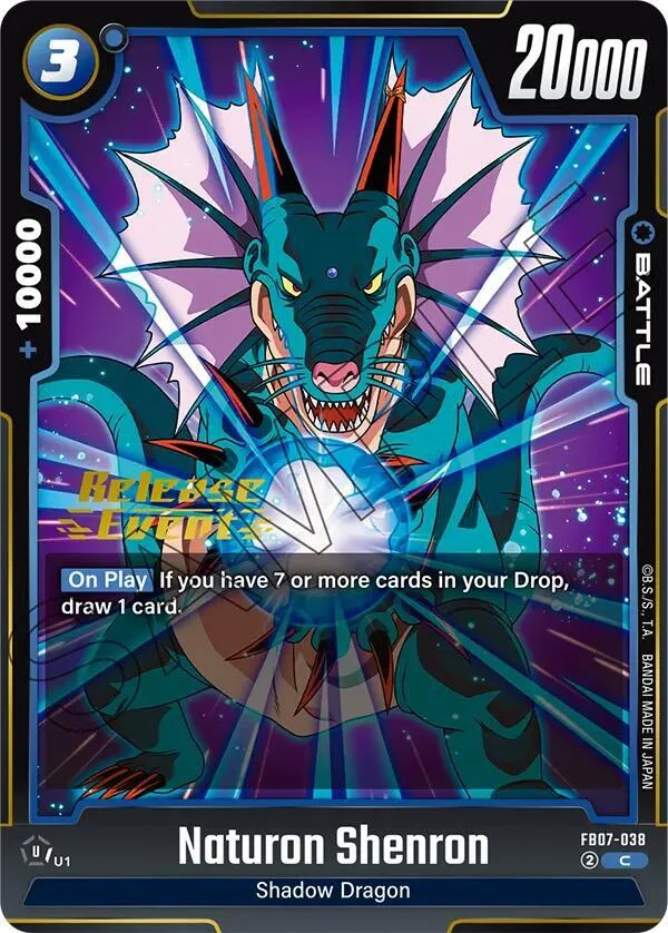 Naturon Shenron, Wish For Shenron Release Event Cards FB07-038