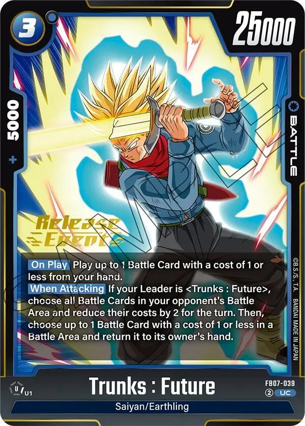 Trunks : Future, Wish For Shenron Release Event Cards FB07-039