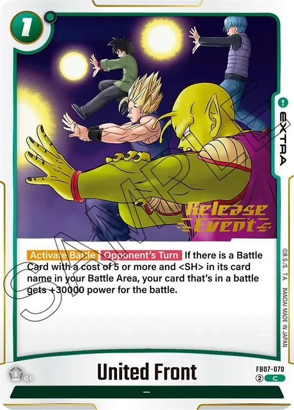 United Front, Wish For Shenron Release Event Cards FB07-070