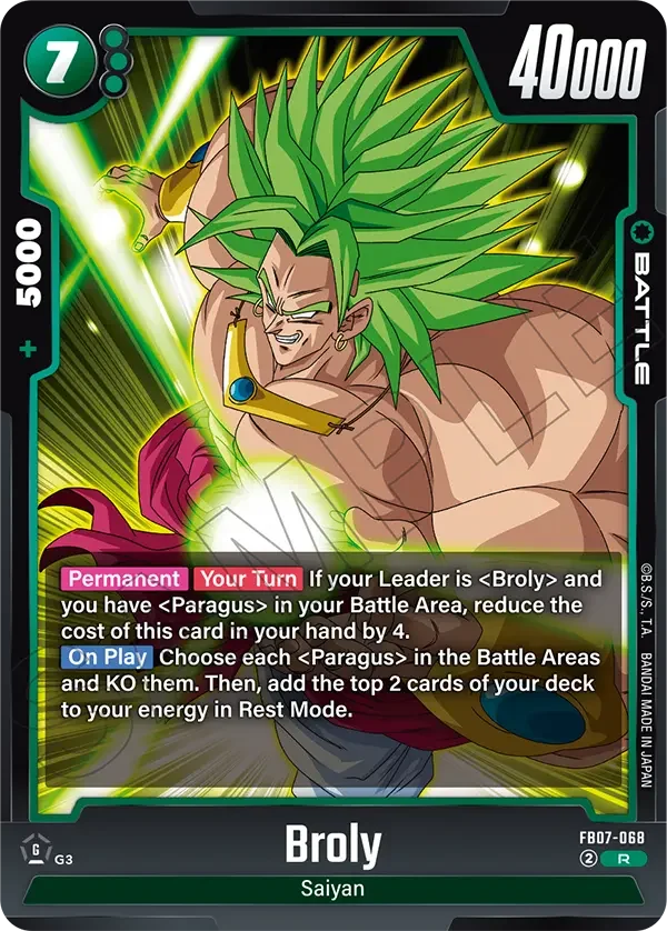 Broly, Wish For Shenron FB07-068
