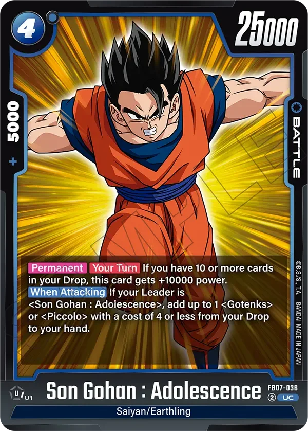Son Gohan : Adolescence, Wish For Shenron FB07-036