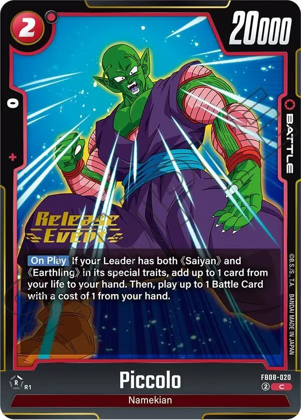 Piccolo, Saiyan's Pride Release Event Cards FB08-020