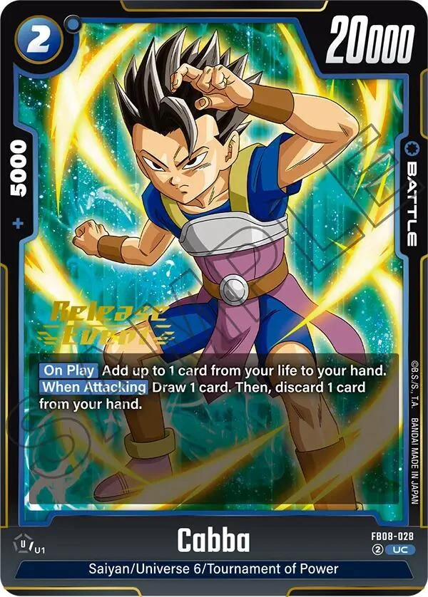 Cabba, Saiyan's Pride Release Event Cards FB08-028