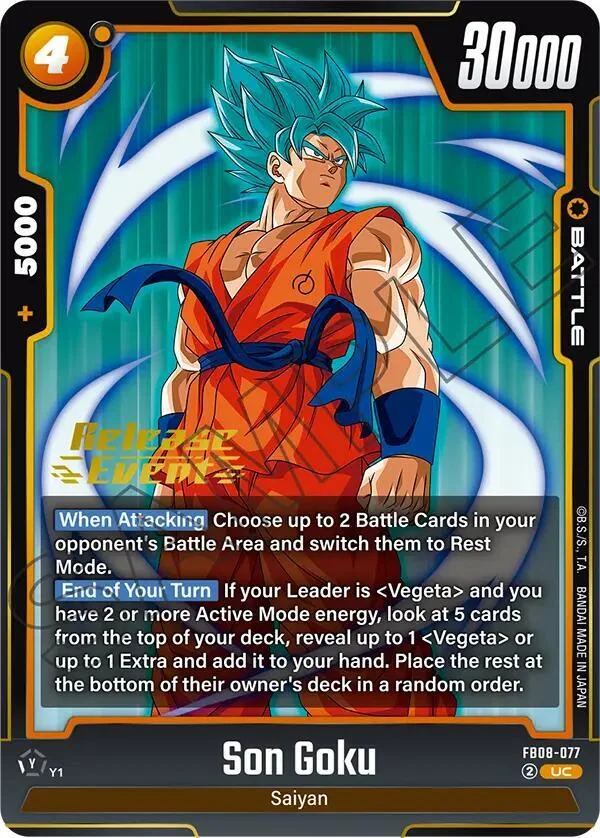 Son Goku, Saiyan's Pride Release Event Cards FB08-077