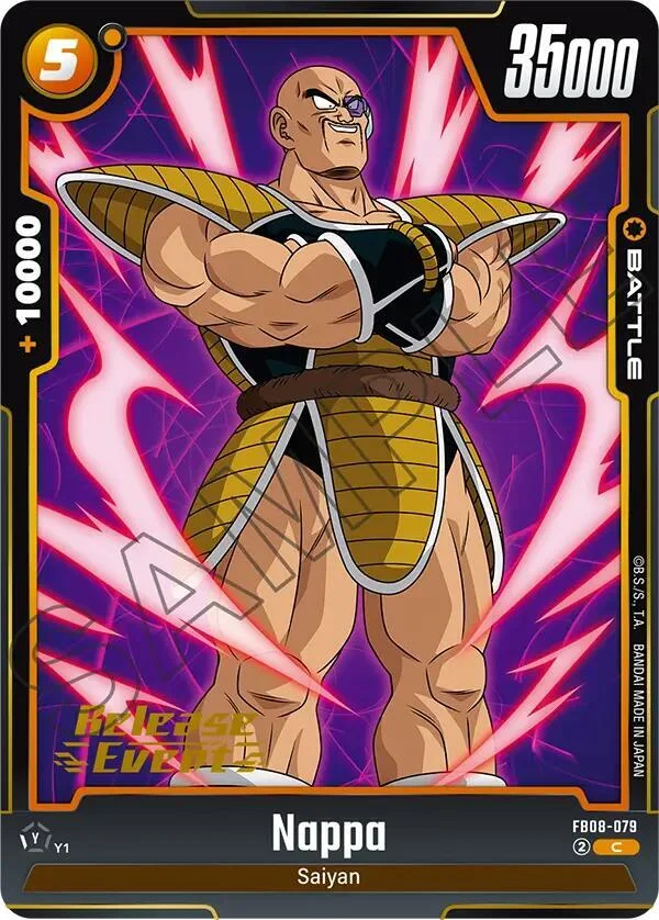 Nappa, Saiyan's Pride Release Event Cards FB08-079