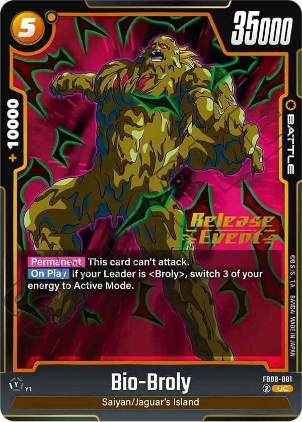 Bio-Broly, Saiyan's Pride Release Event Cards FB08-081