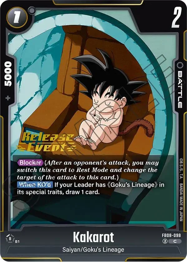 Kakarot, Saiyan's Pride Release Event Cards FB08-098
