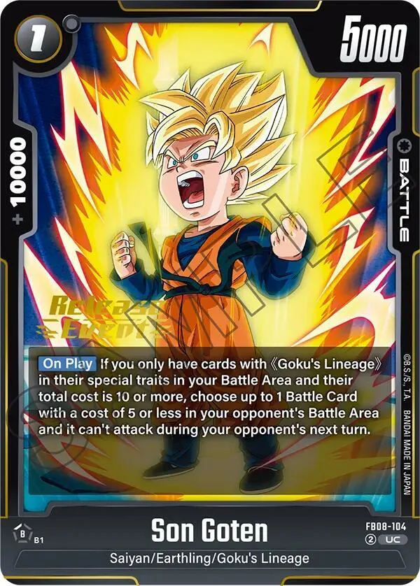 Son Goten, Saiyan's Pride Release Event Cards FB08-104