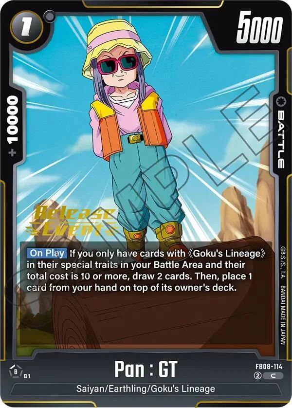 Pan : GT, Saiyan's Pride Release Event Cards FB08-114