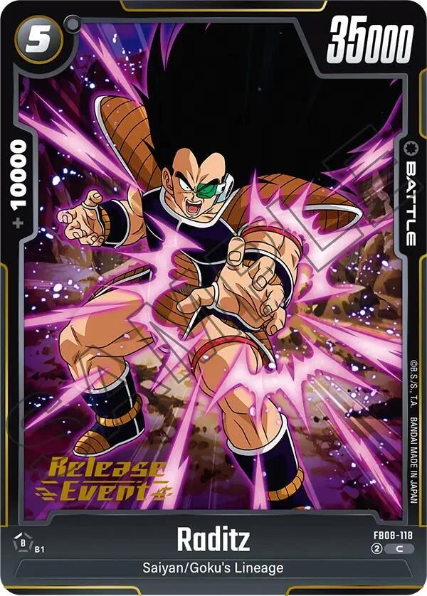 Raditz, Saiyan's Pride Release Event Cards FB08-118
