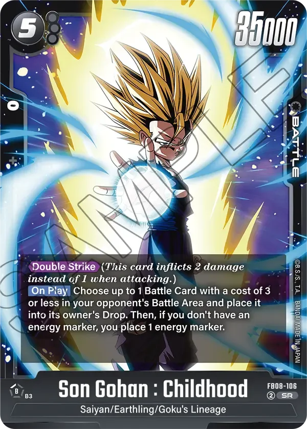 Son Gohan : Childhood, Saiyan's Pride FB08-106