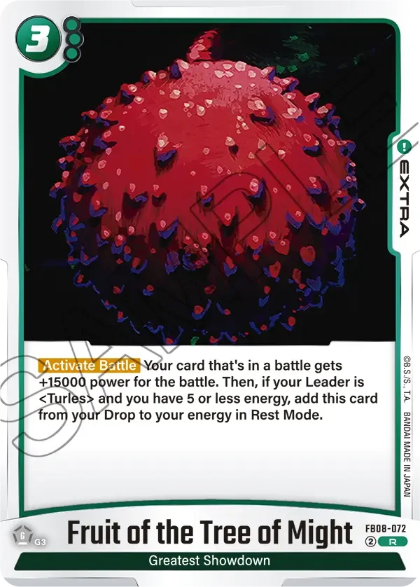 Fruit of the Tree of Might, Saiyan's Pride FB08-072