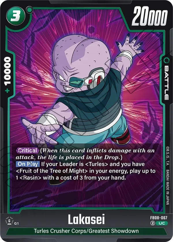 Lakasei, Saiyan's Pride FB08-067