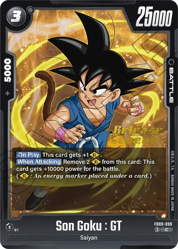 Son Goku : GT, Dual Evolution Release Event Cards FB09-099