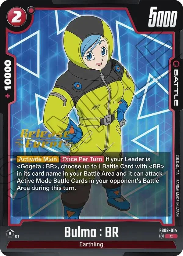 Bulma : BR, Dual Evolution Release Event Cards FB09-014