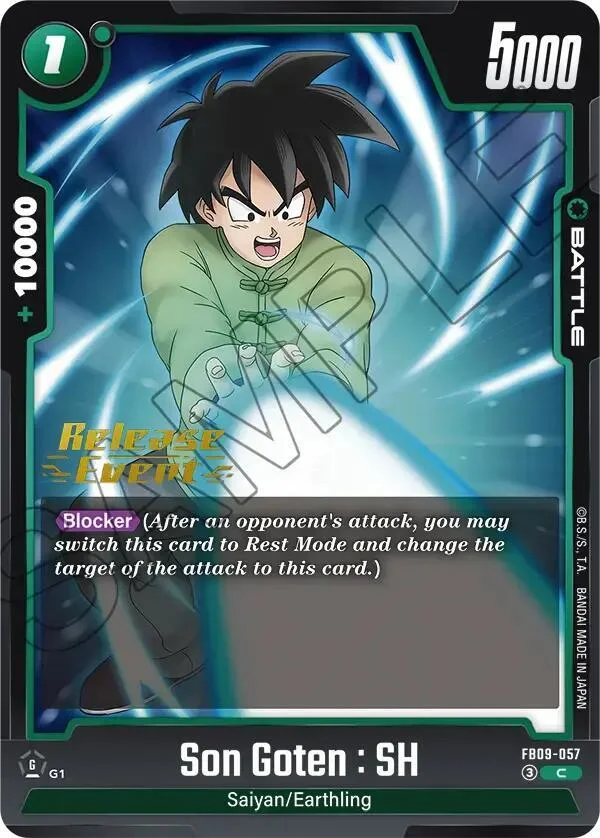Son Goten : SH, Dual Evolution Release Event Cards FB09-057