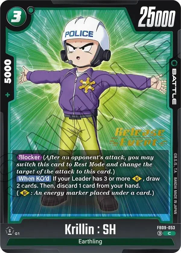 Krillin : SH, Dual Evolution Release Event Cards FB09-053