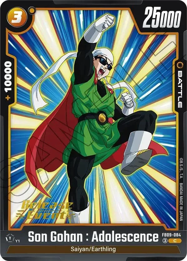 Son Gohan : Adolescence, Dual Evolution Release Event Cards FB09-084