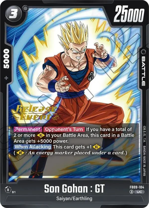 Son Gohan : GT, Dual Evolution Release Event Cards FB09-104