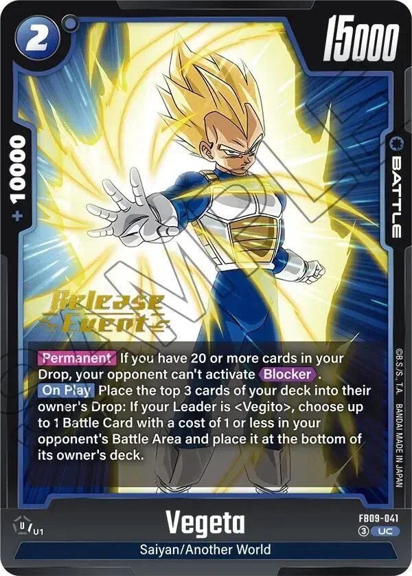 Vegeta, Dual Evolution Release Event Cards FB09-041