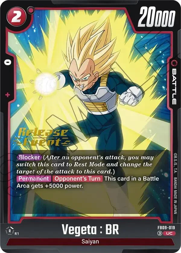 Vegeta : BR, Dual Evolution Release Event Cards FB09-019