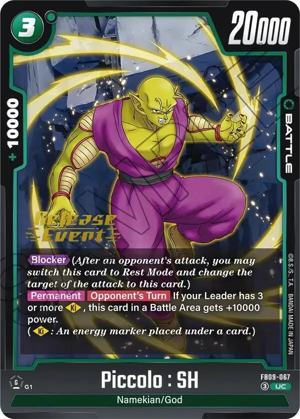 Piccolo : SH, Dual Evolution Release Event Cards FB09-067
