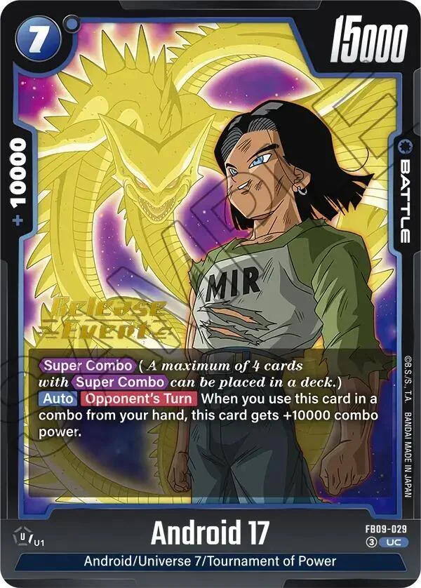 Android 17, Dual Evolution Release Event Cards FB09-029