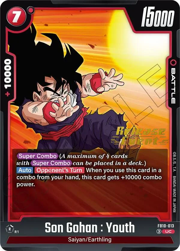 Son Gohan : Youth, Cross Force Release Event Cards FB10-013