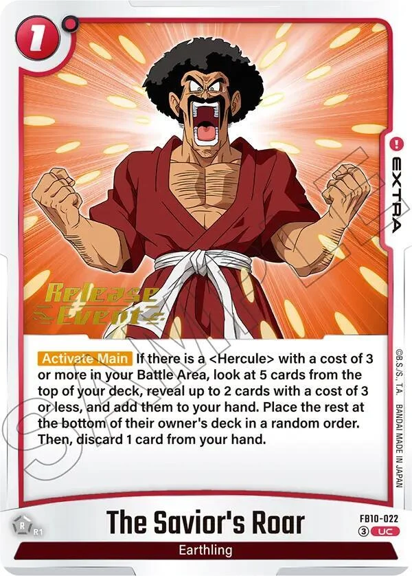 The Savior's Roar, Cross Force Release Event Cards FB10-022