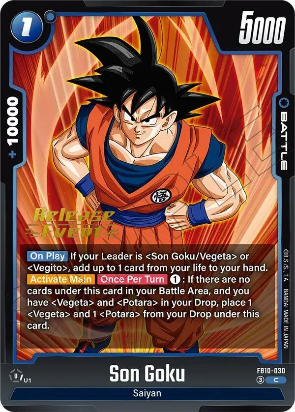 Son Goku, Cross Force Release Event Cards FB10-030