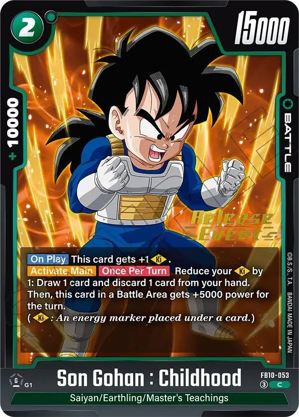 Son Gohan : Childhood, Cross Force Release Event Cards FB10-053