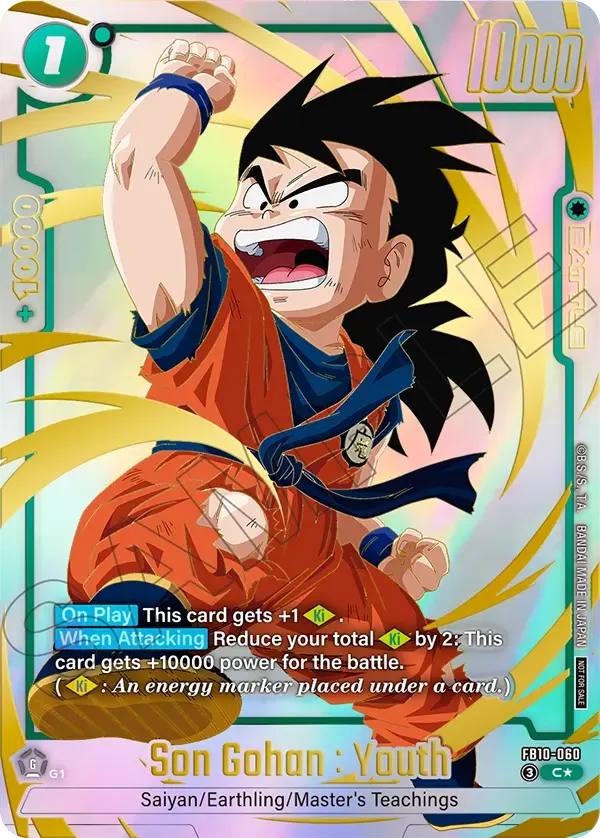 Son Gohan : Youth, Cross Force Release Event Cards FB10-060