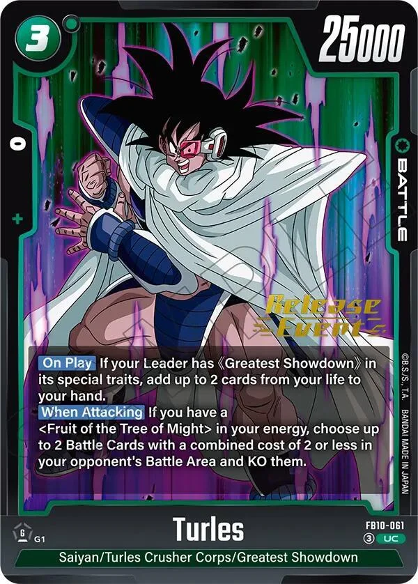 Turles, Cross Force Release Event Cards FB10-061