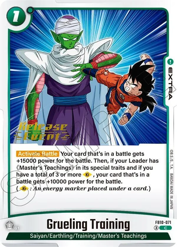 Grueling Training, Cross Force Release Event Cards FB10-071