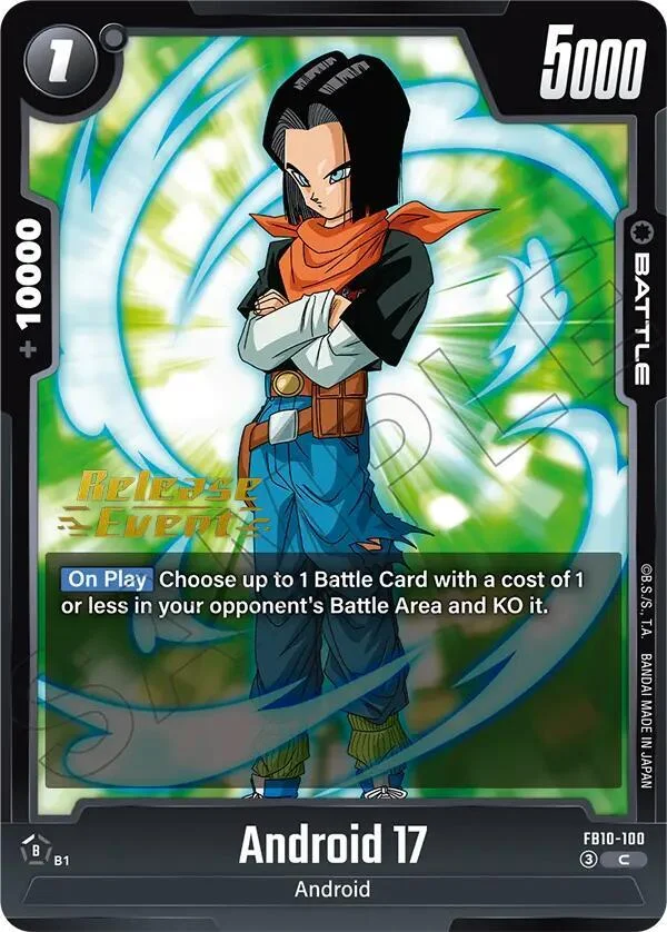 Android 17, Cross Force Release Event Cards FB10-100