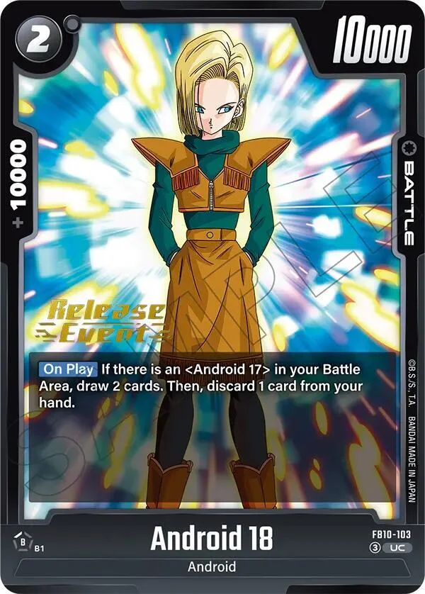 Android 18, Cross Force Release Event Cards FB10-103