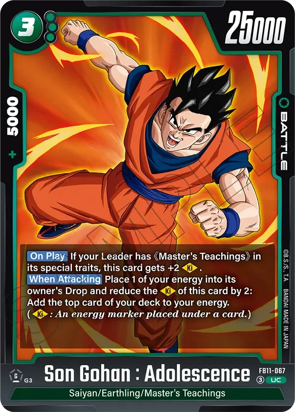 Son Gohan : Adolescence, Brightness of Hope FB11-067