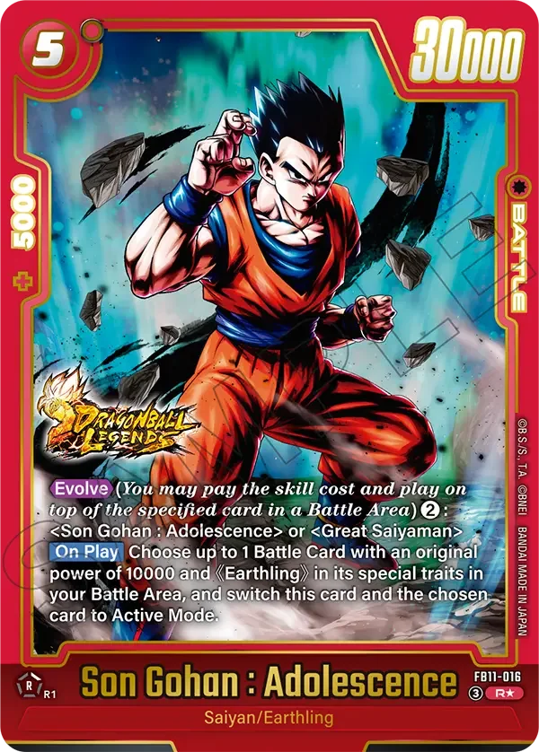 Son Gohan : Adolescence, Brightness of Hope FB11-016